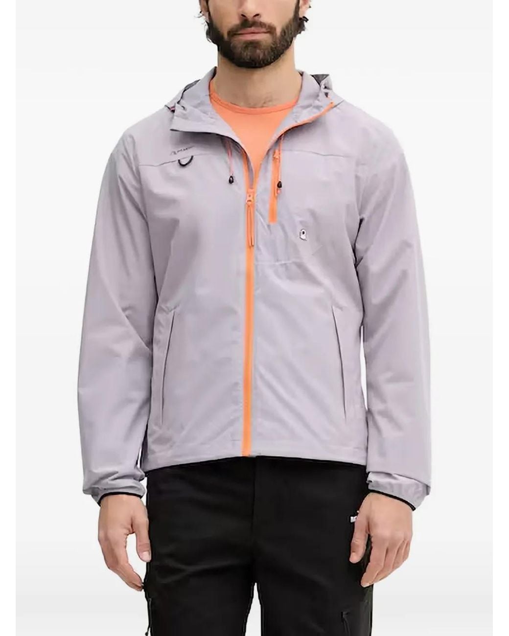 Giacca Con Cappuccio E Zip di Benetton in White da Uomo