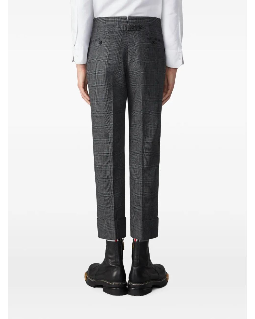 Thom Browne High-Twist Wollen Broek in het Gray voor heren