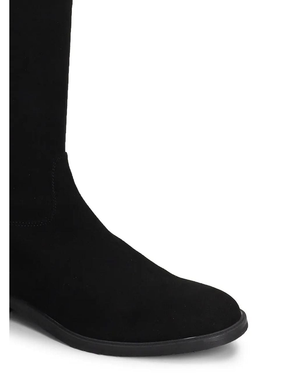 Julie Dee Black Side-Zip Knee-High Boots