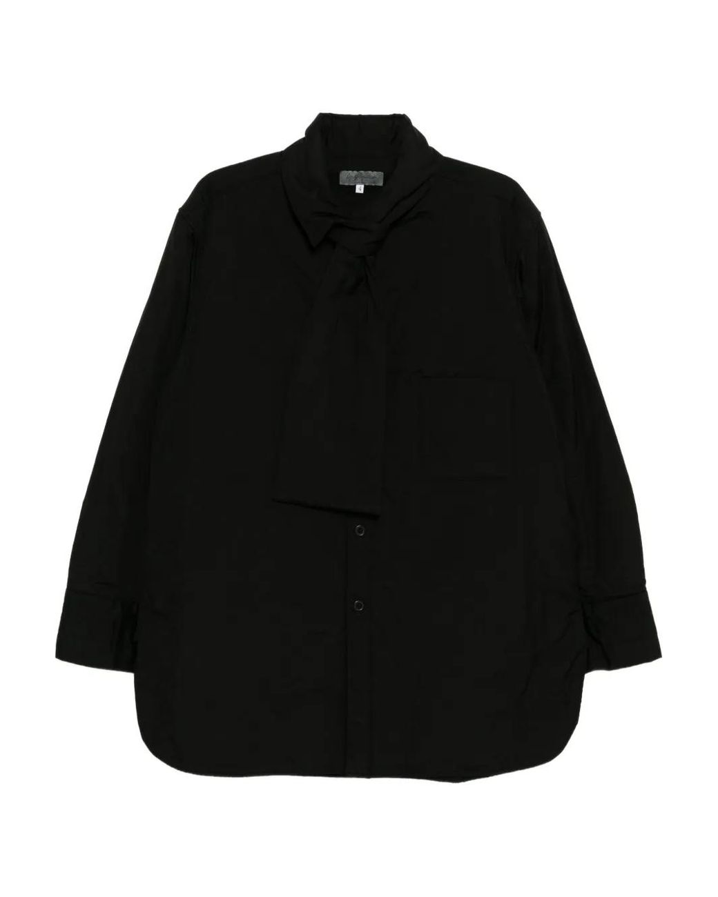 Yohji Yamamoto Black Broad Stole Padded Jacket for men