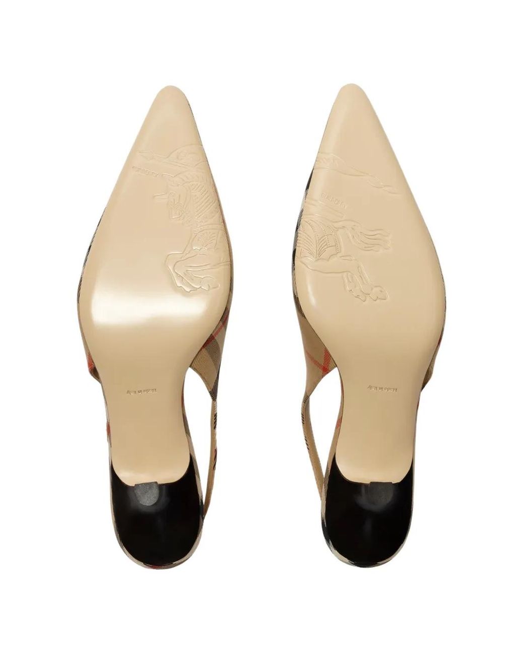 Burberry Metallic Dame Check-Print Pumps