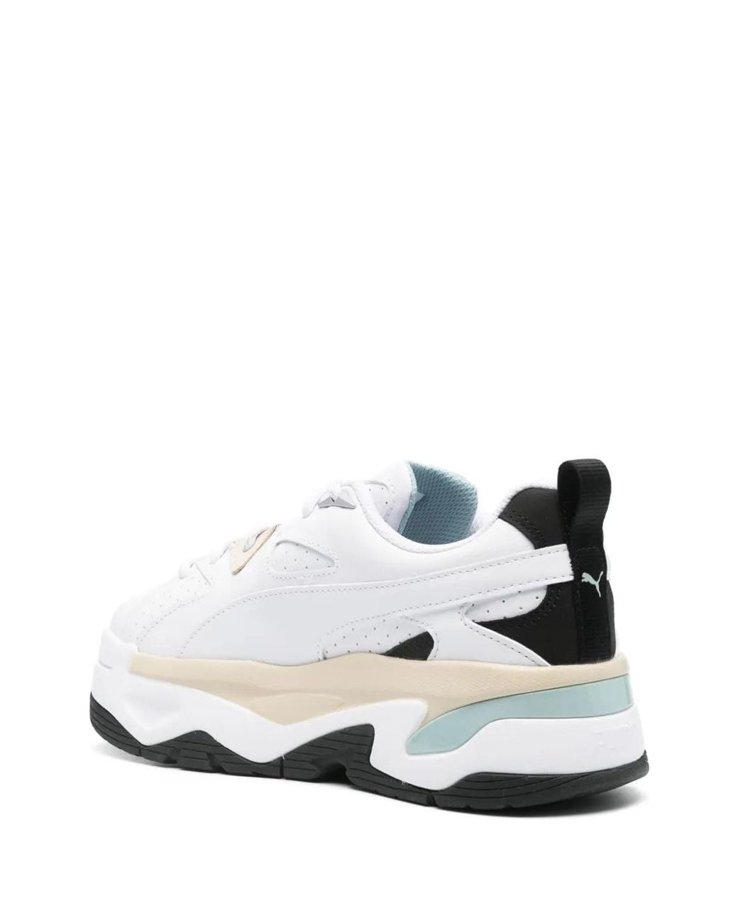 PUMA White Blstr Leather Sneakers