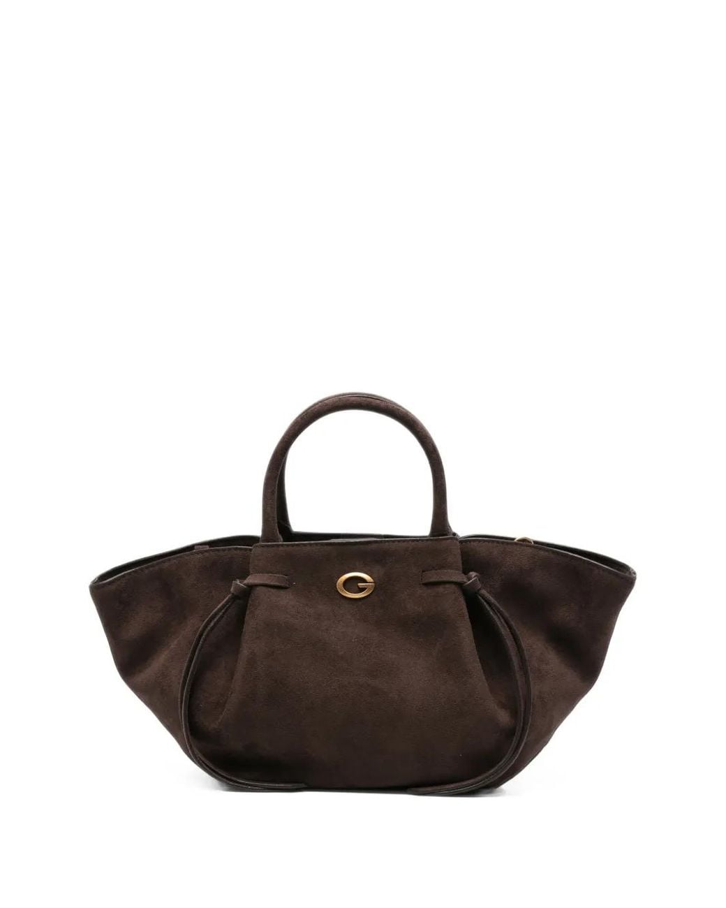 Guess Brown Allegra Logo-Plaque Tote Bag