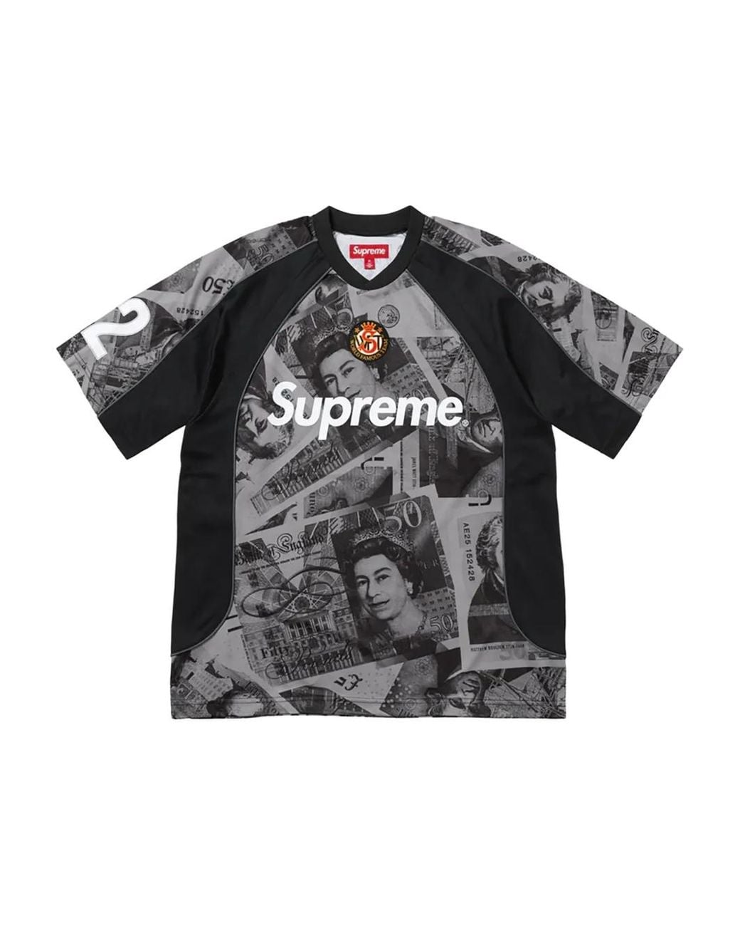 Supreme Black Pounds Soccer T-Shirt