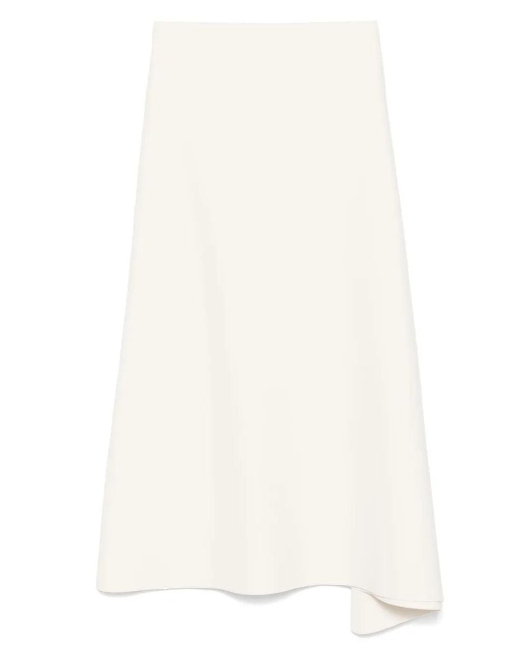 Jil Sander White Knitted Maxi Skirt