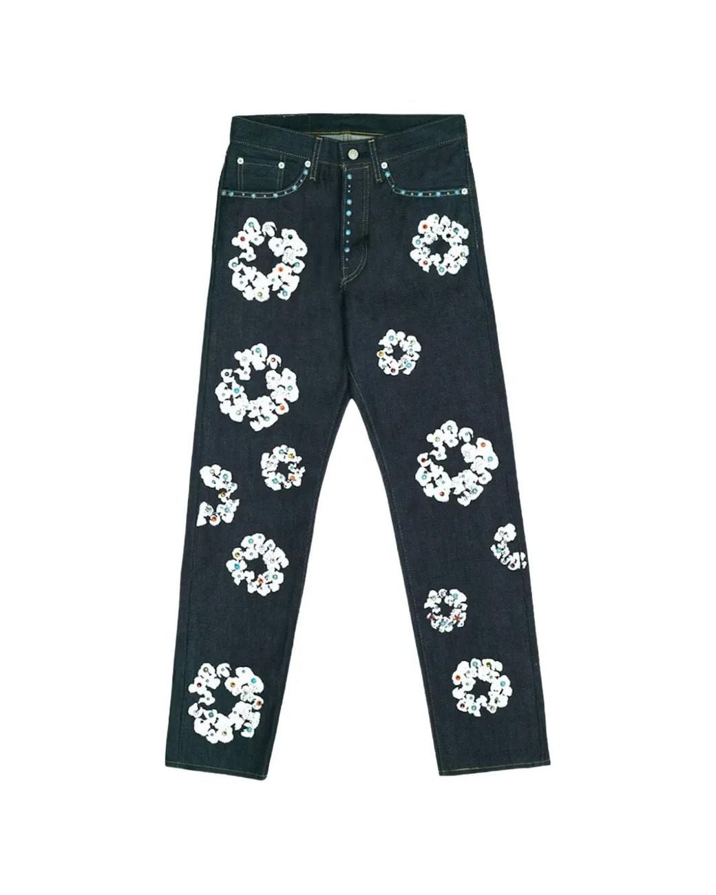 DENIM TEARS White X Levi's 501 Wreath Jeans for men