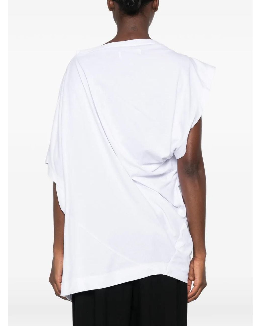 Vivienne Westwood White Hebo Draped-Detail T-Shirt