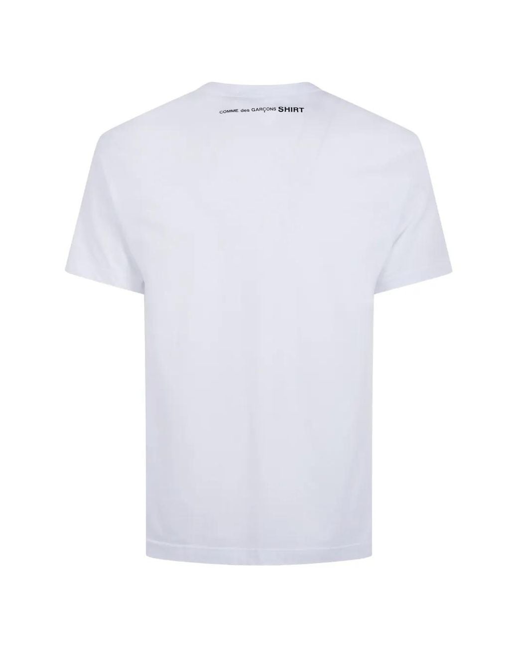 Comme des Garçons White Printed Logo Tee for men