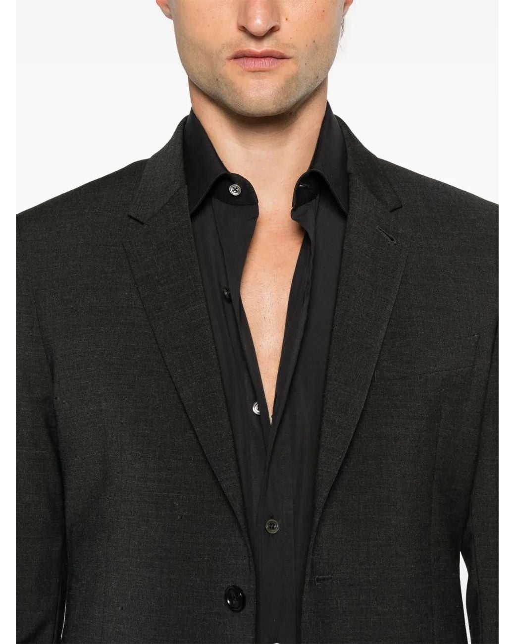 Reveres 1949 Black Single-Breasted Blazer for men