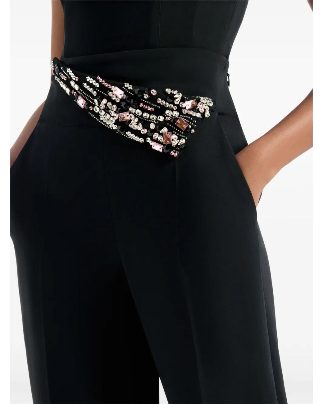 Genny Black Embellished Trousers