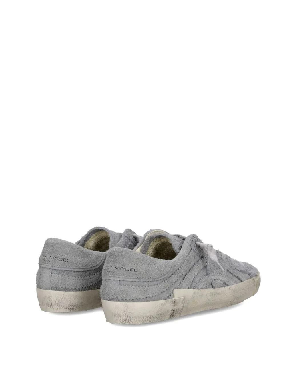 Philippe Model Gray Suede Low-Top Sneakers