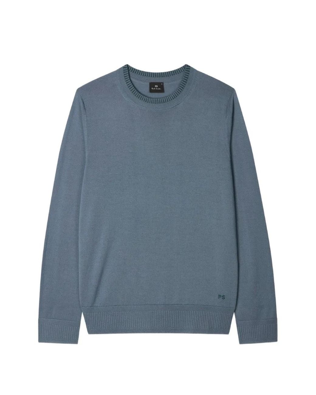 Paul Smith Blue Crew-Neck Wool Sweater for men