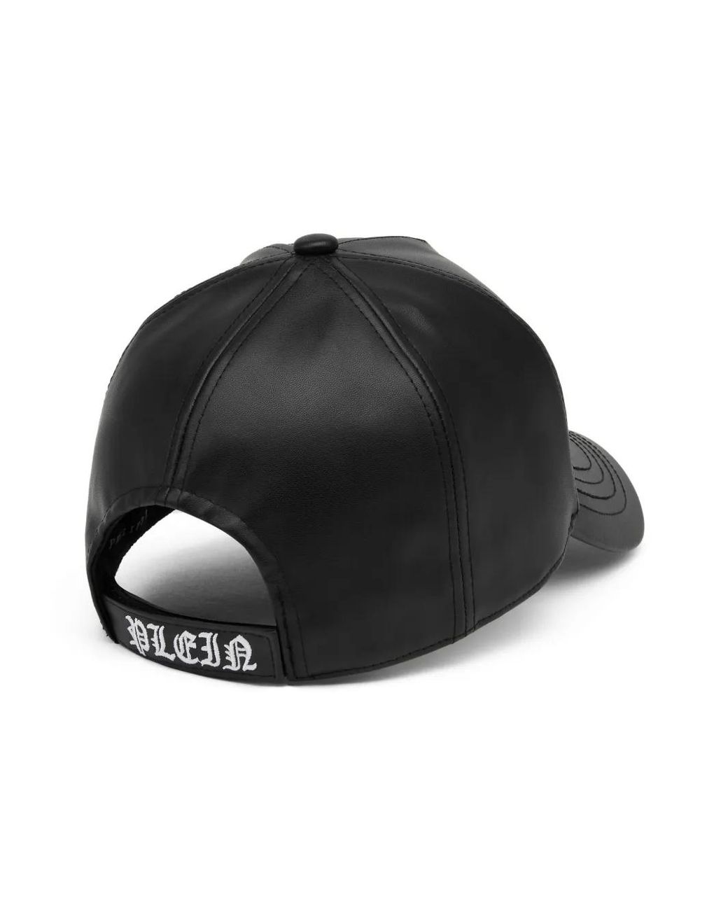 Philipp Plein Black Baseball Cap Hexagon