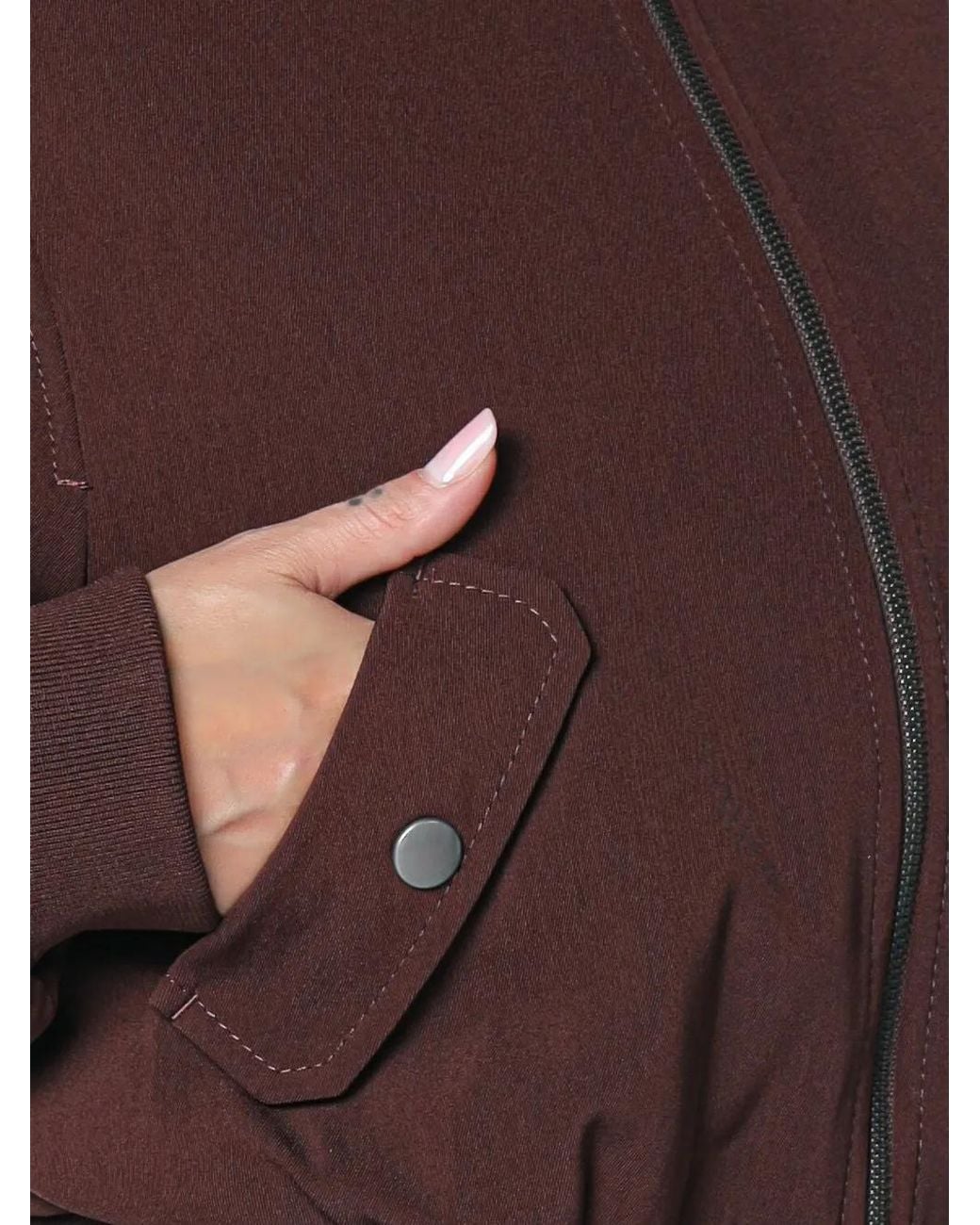 Drykorn Brown Cropped Bomber Jacket