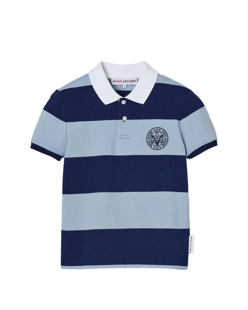 Marc Jacobs Blue X A.P.Cc Striped Polo Top