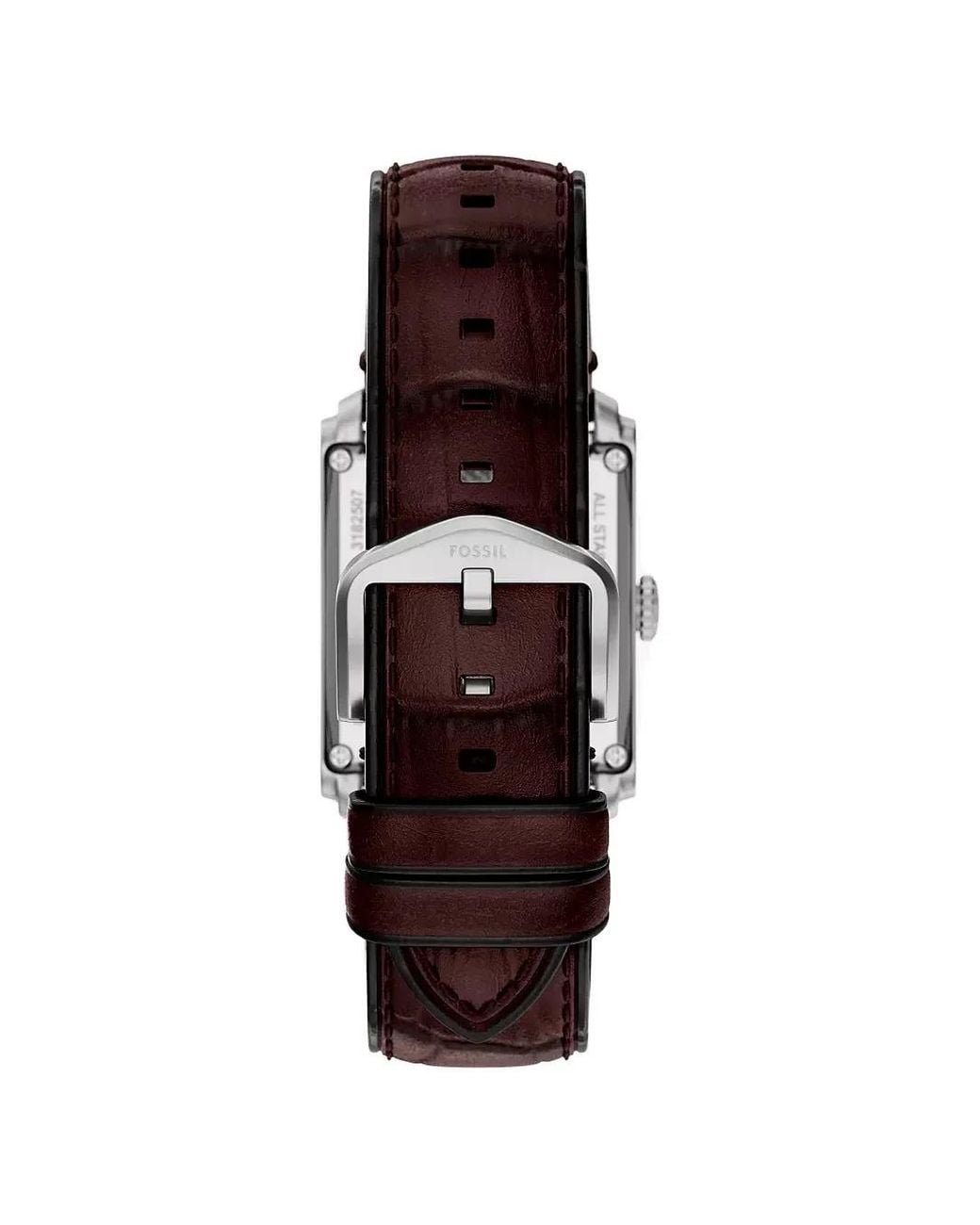 Fossil Blue Carraway Rectangle 30Mm Watch for men