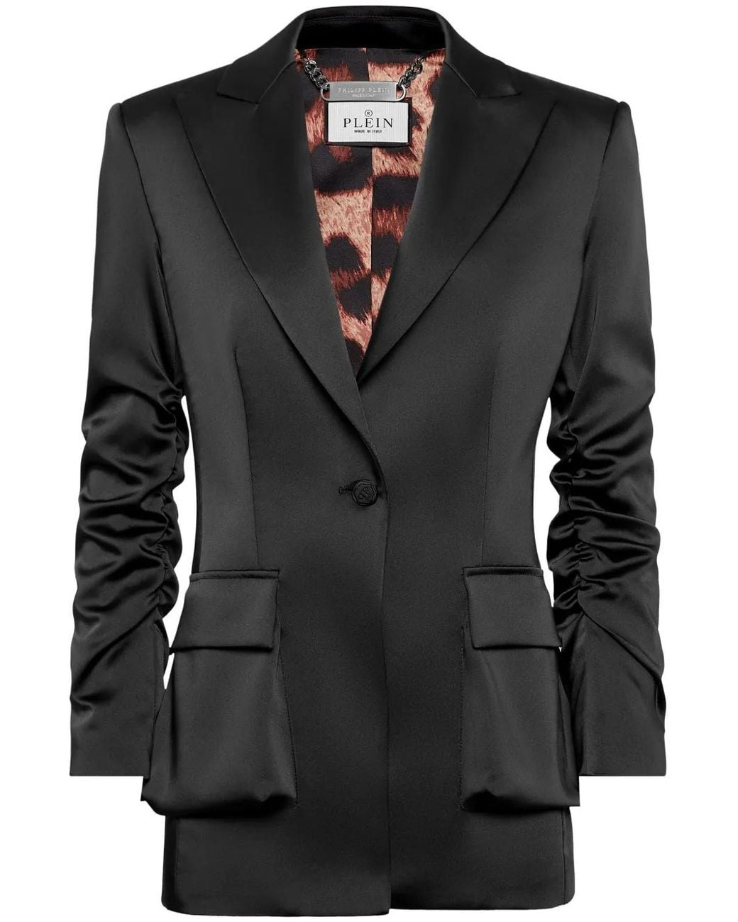 Philipp Plein Black Basic Superheroine Blazer