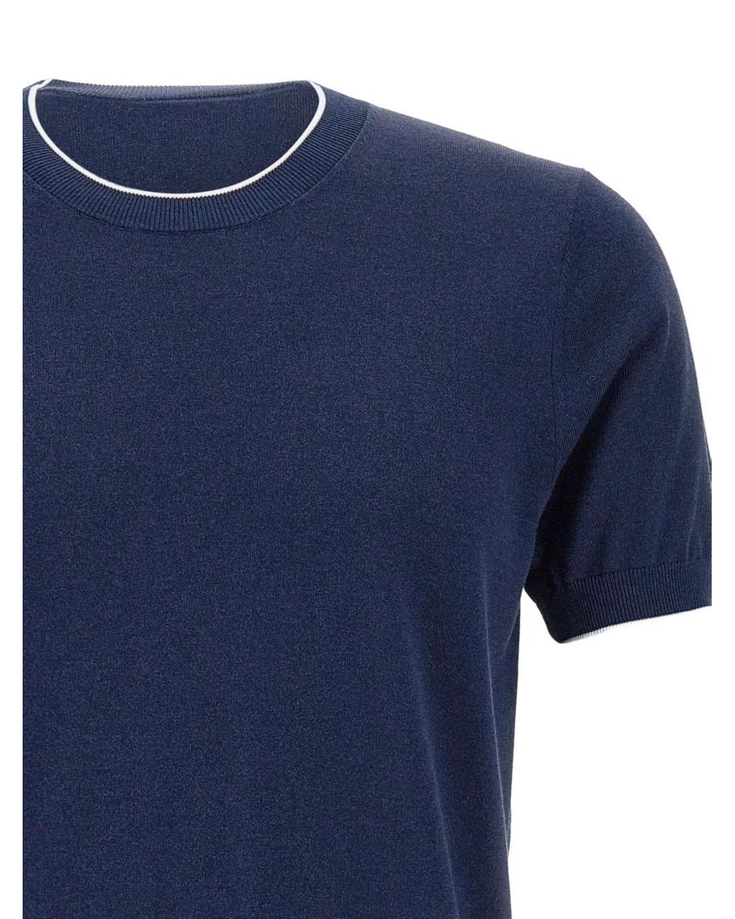 Kangra Blue Knitted T-Shirt for men