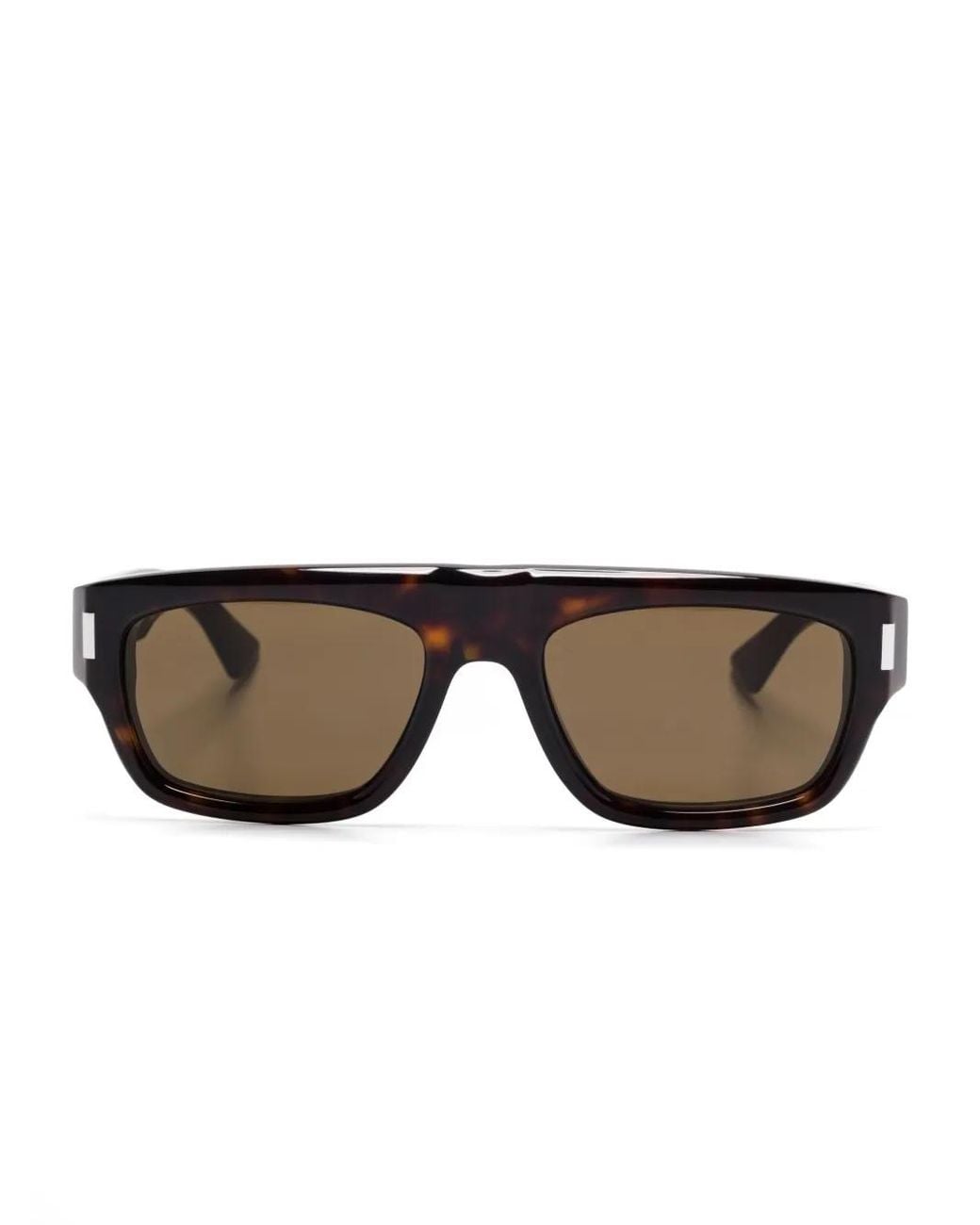 Saint Laurent Brown Rectangle-Frame Sunglasses