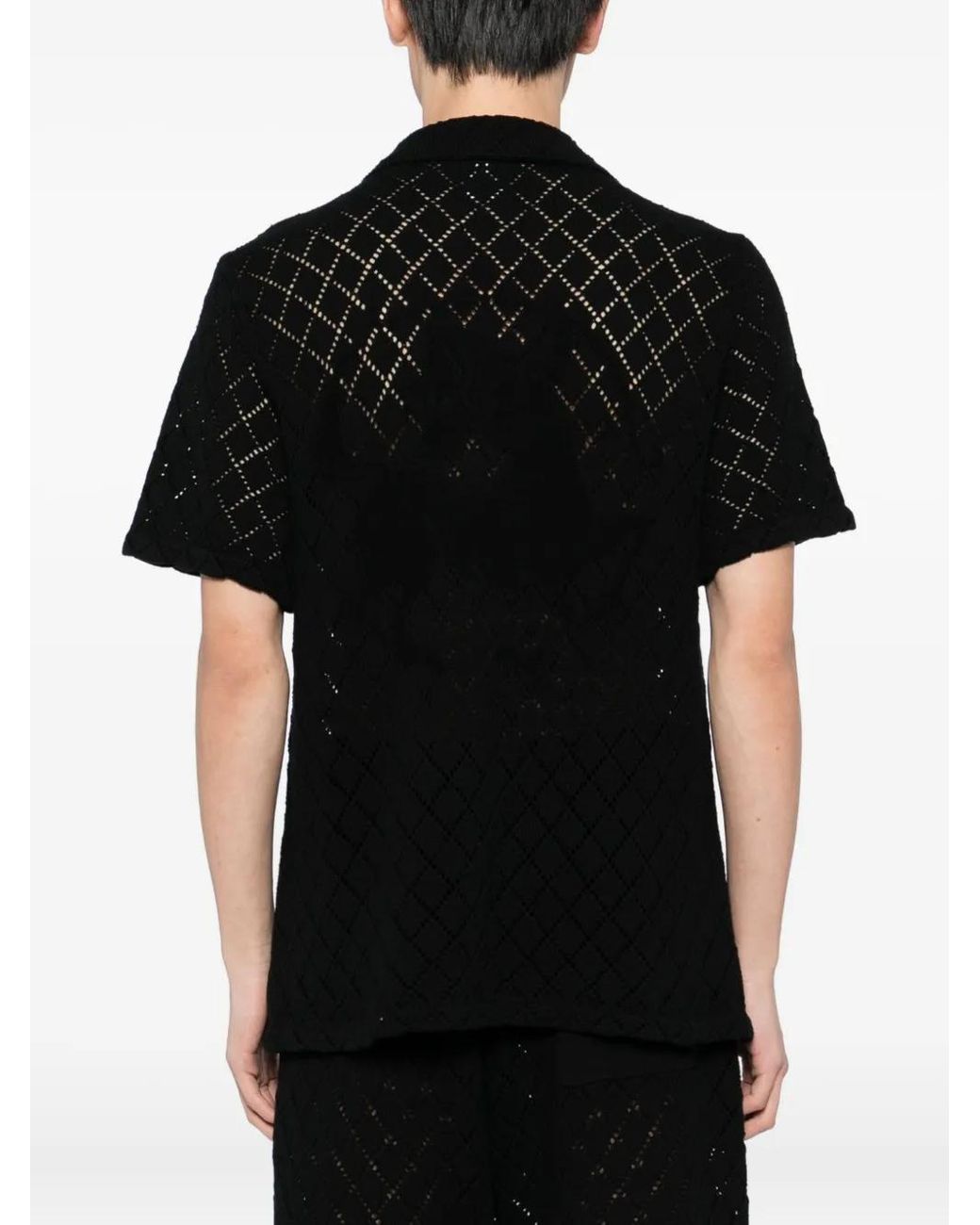 Sinclair Black Logo-Embroidered Shirt for men