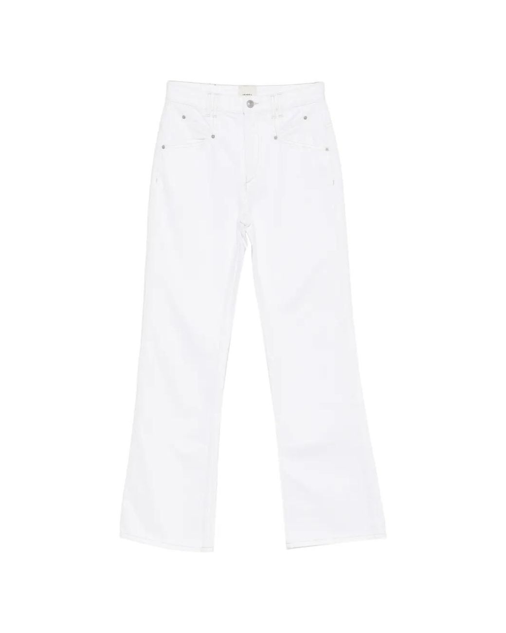 Isabel Marant White Belvia Bootcut Denim Jeans