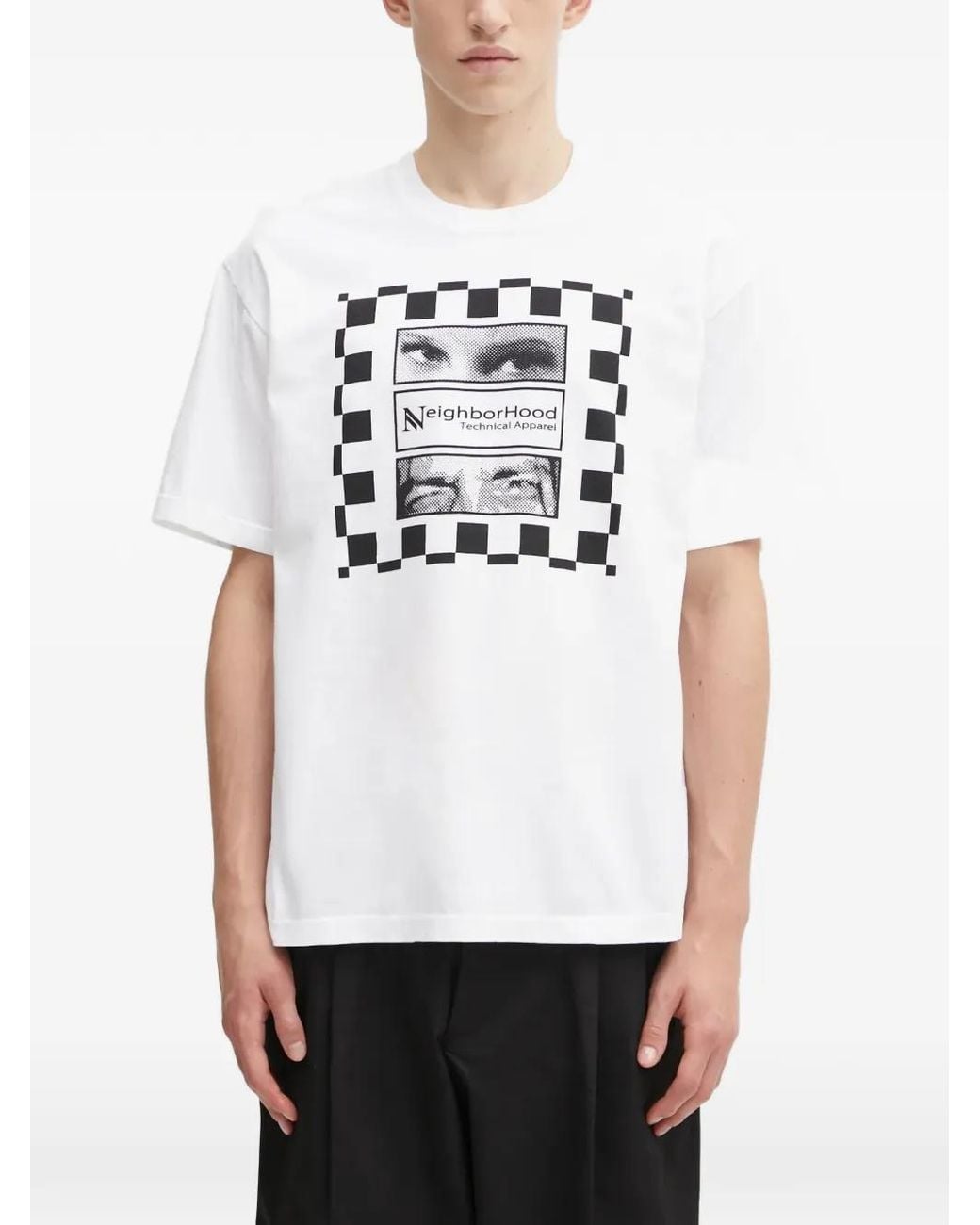 Neighborhood White Graphic-Print T-Shirt for men