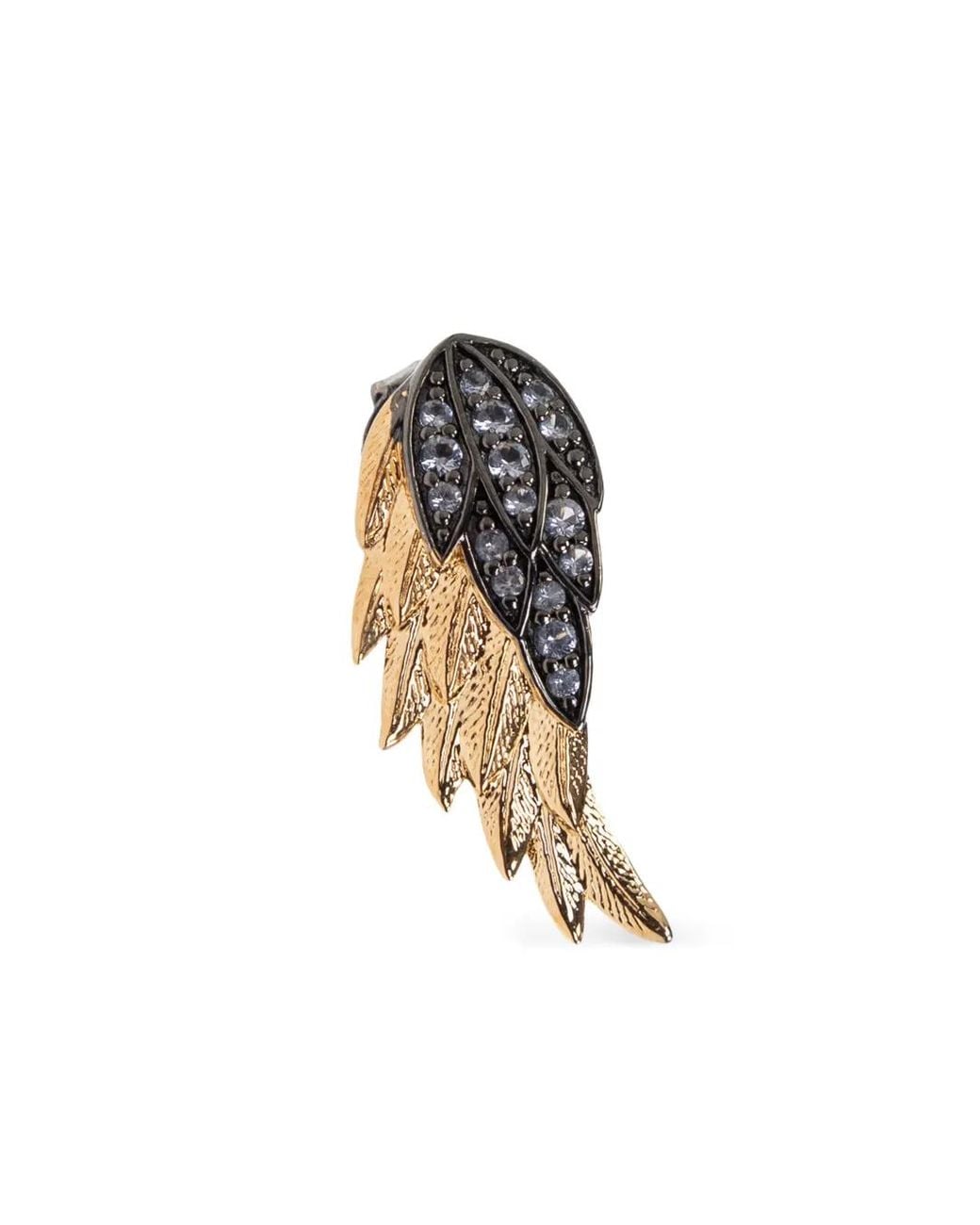 Zadig & Voltaire Black Rock Feather Earring