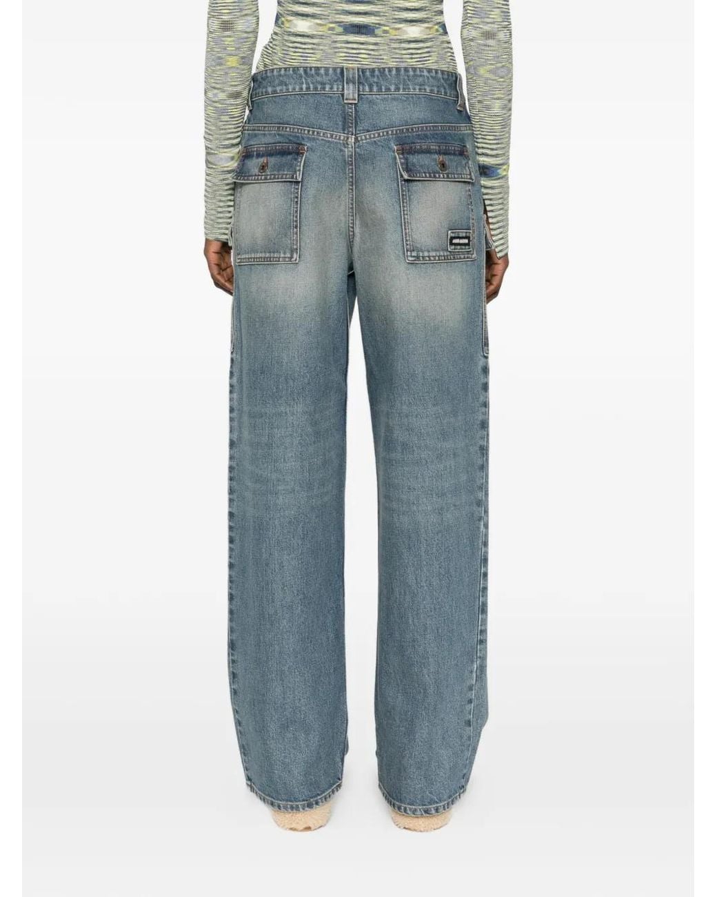 Miu Miu Blue Multi-Pocket Jeans