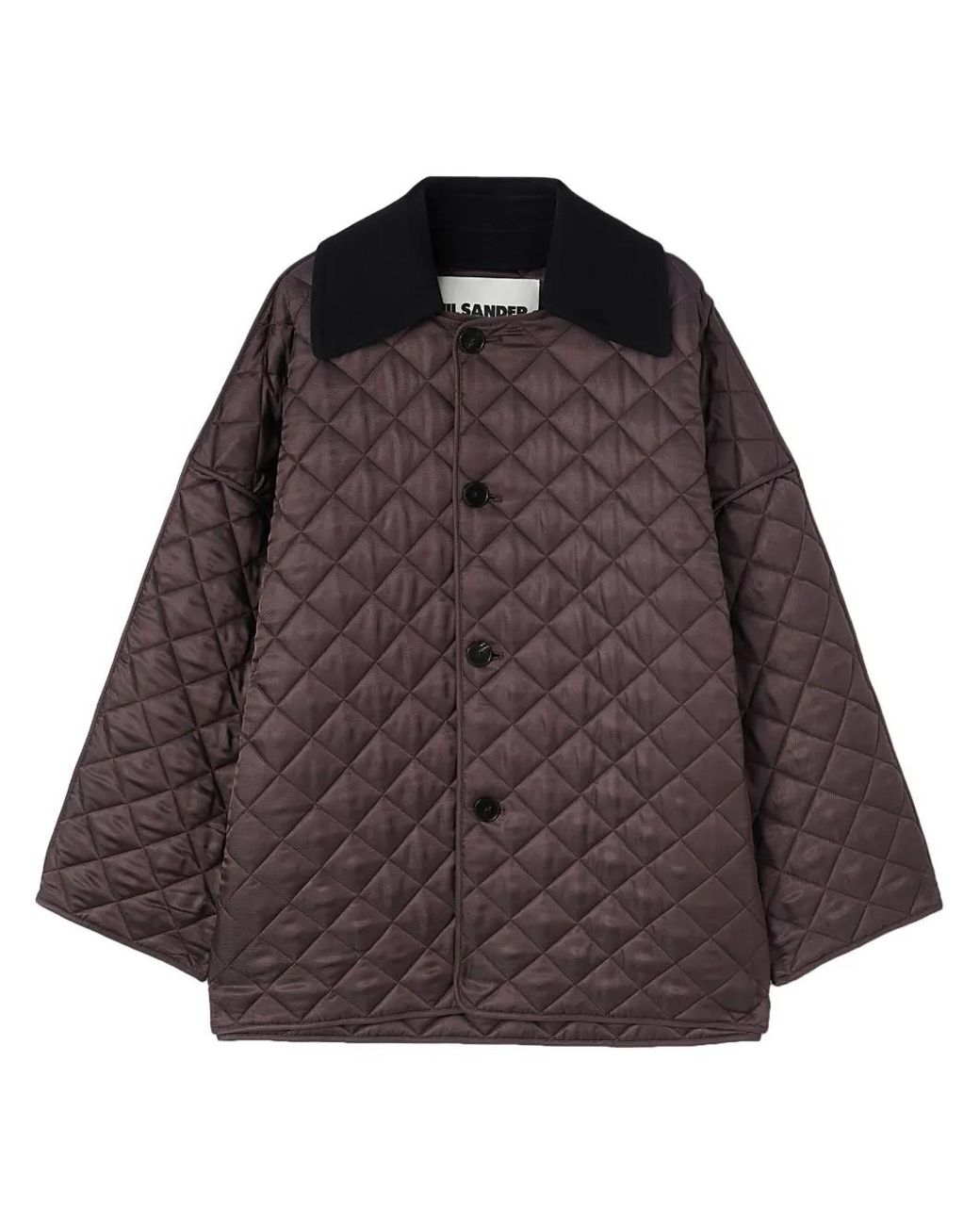 Jil Sander Brown Quilted Viscose Oversized Jacket for men