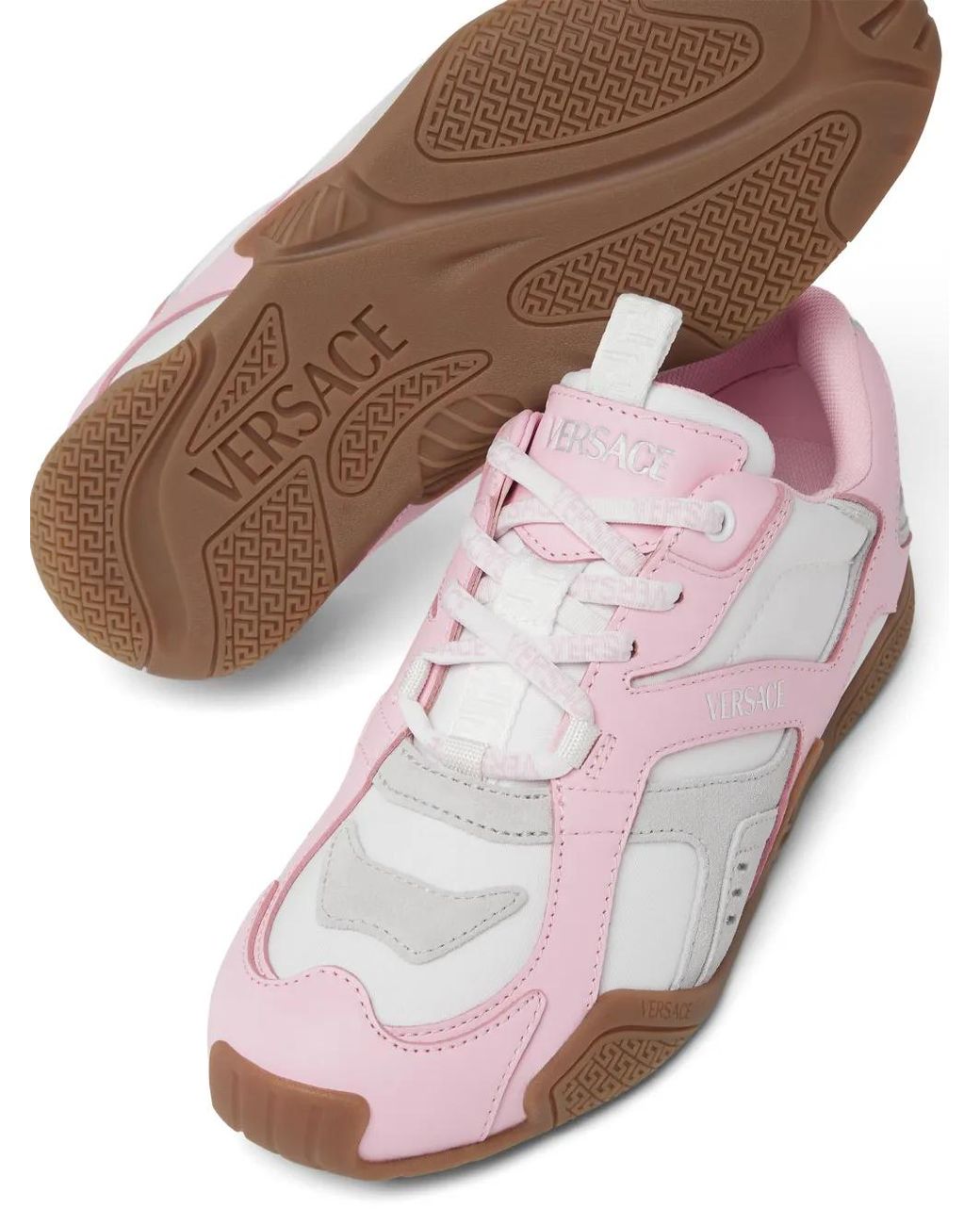Versace Pink Galaxia Leather Sneakers