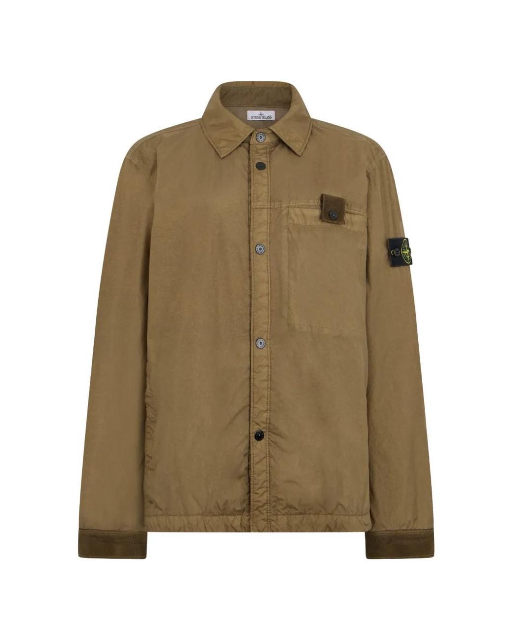 Stone Island Green Q100022 Crinkle Reps Ny Jacket for men