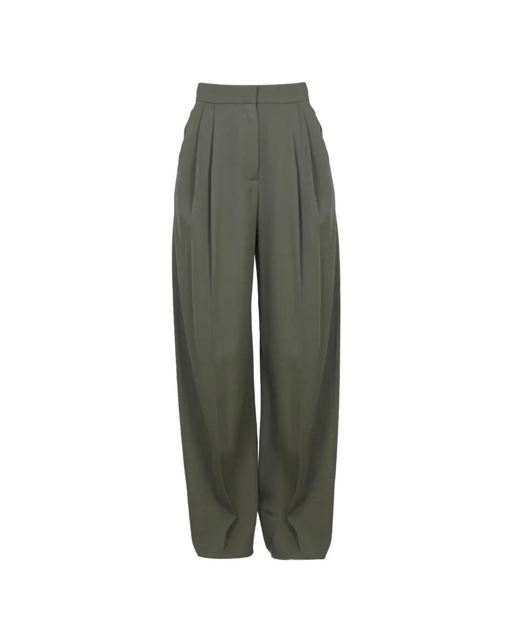 McQueen Green Wide-Leg Trousers