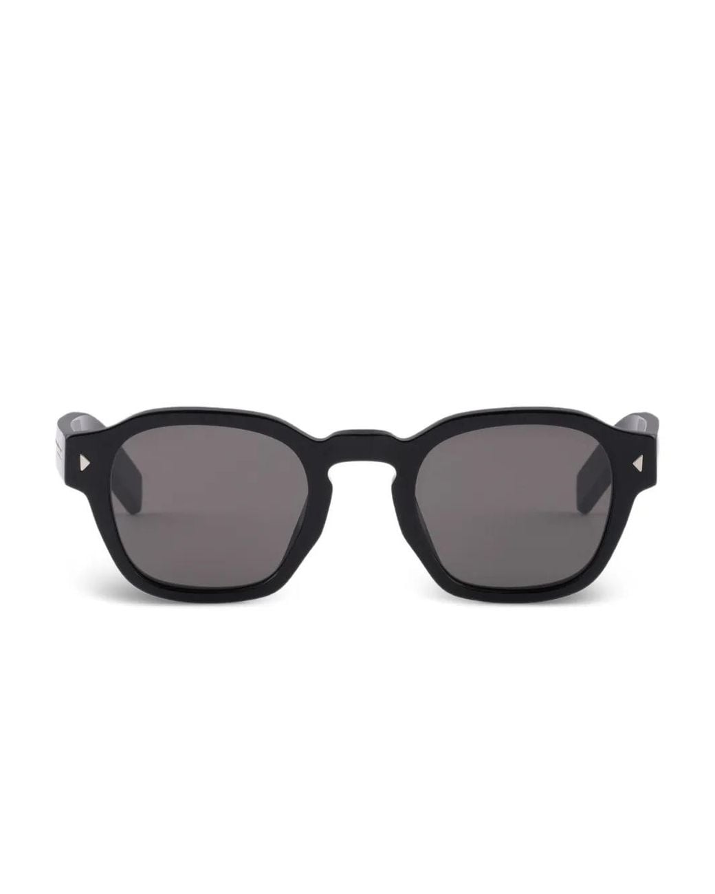 Prada Black Lunettes De Soleil Géométriques À Plaque Logo for men