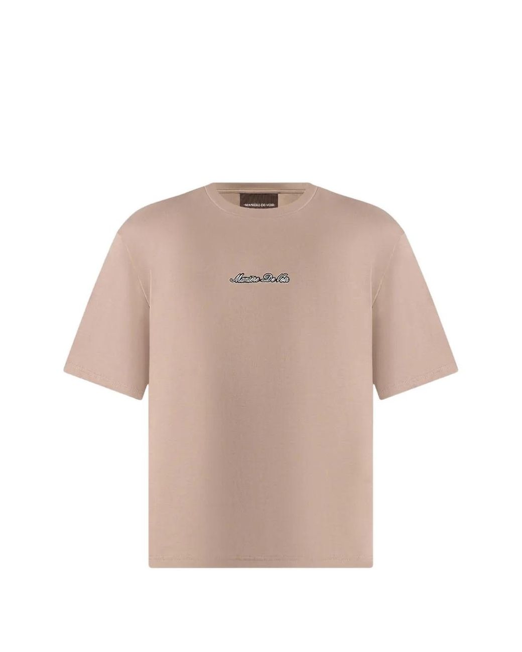 Manière De Voir Natural T-Shirt Ample Ts001 Taupe Signature