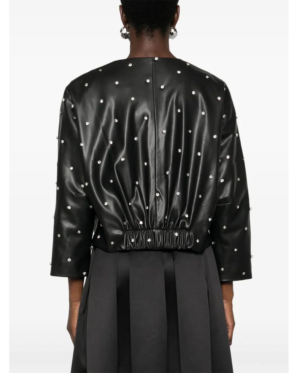 Nissa Black Crystal-Embellished Jacket