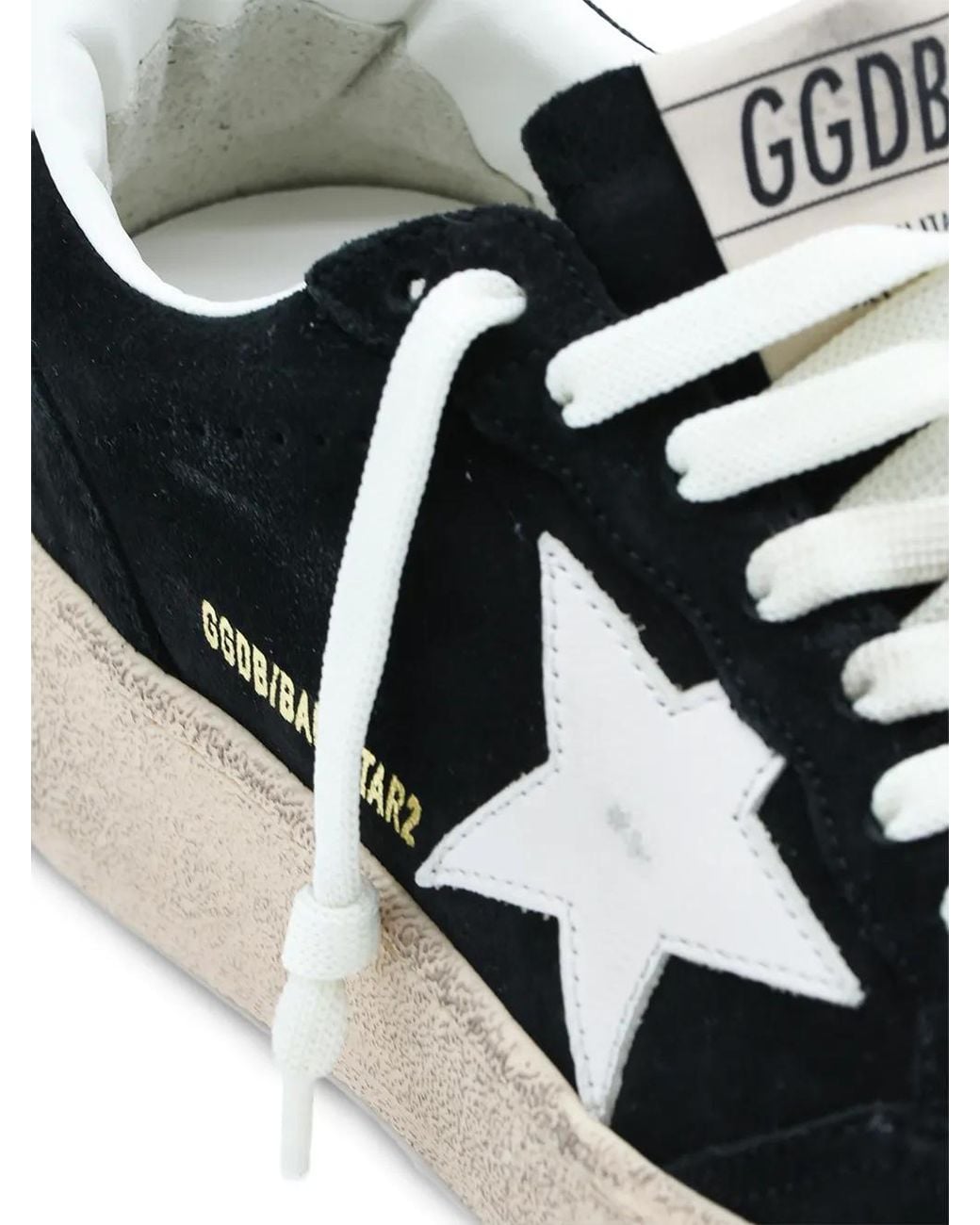 Golden Goose Deluxe Brand Black Star-Patch Distressed-Effect Sneakers