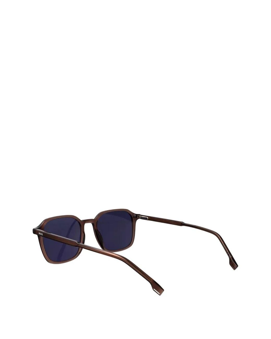 Boss Blue Square-Frame Sunglasses for men