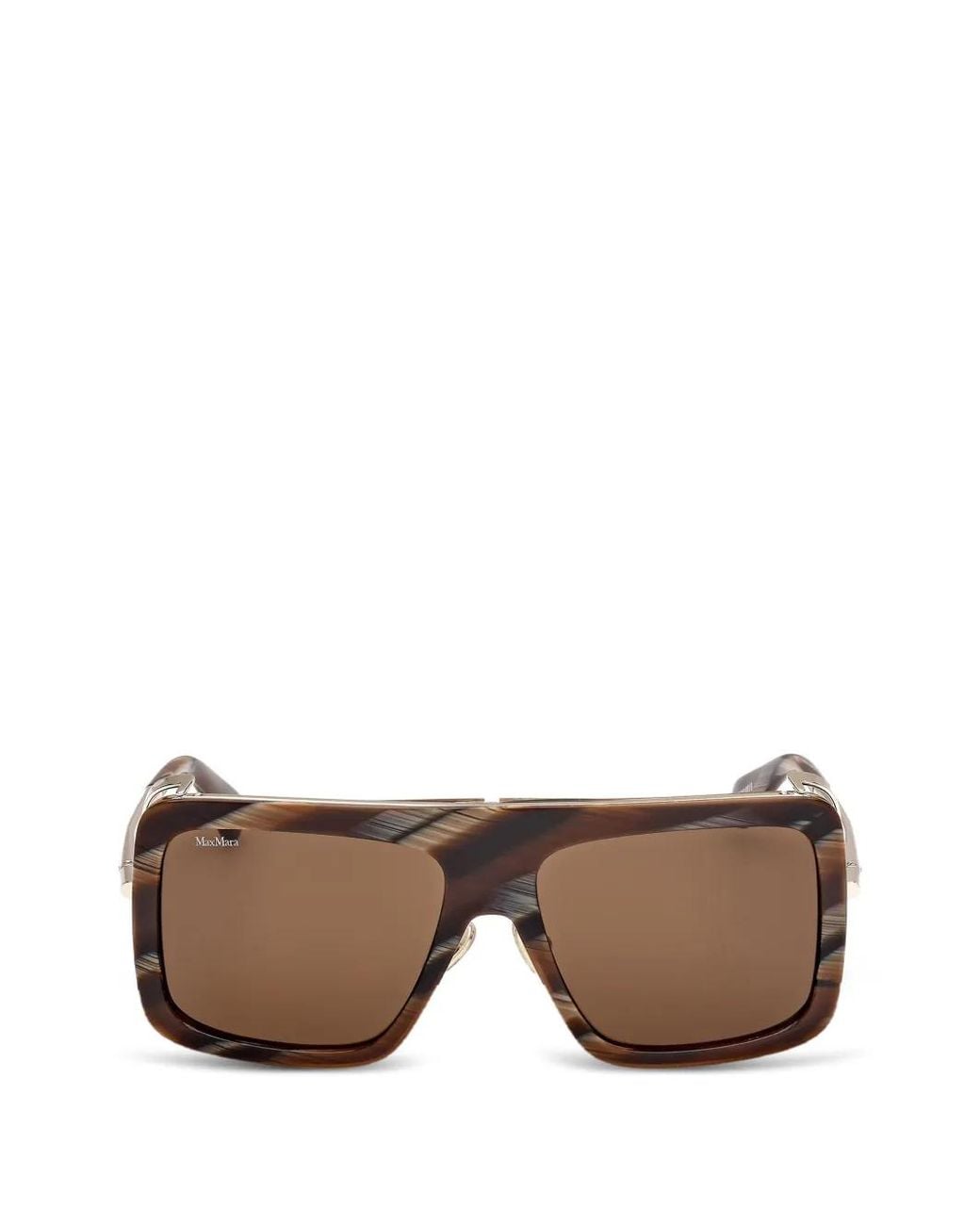 Max Mara Eyewear Brown Square-Frame Sunglasses