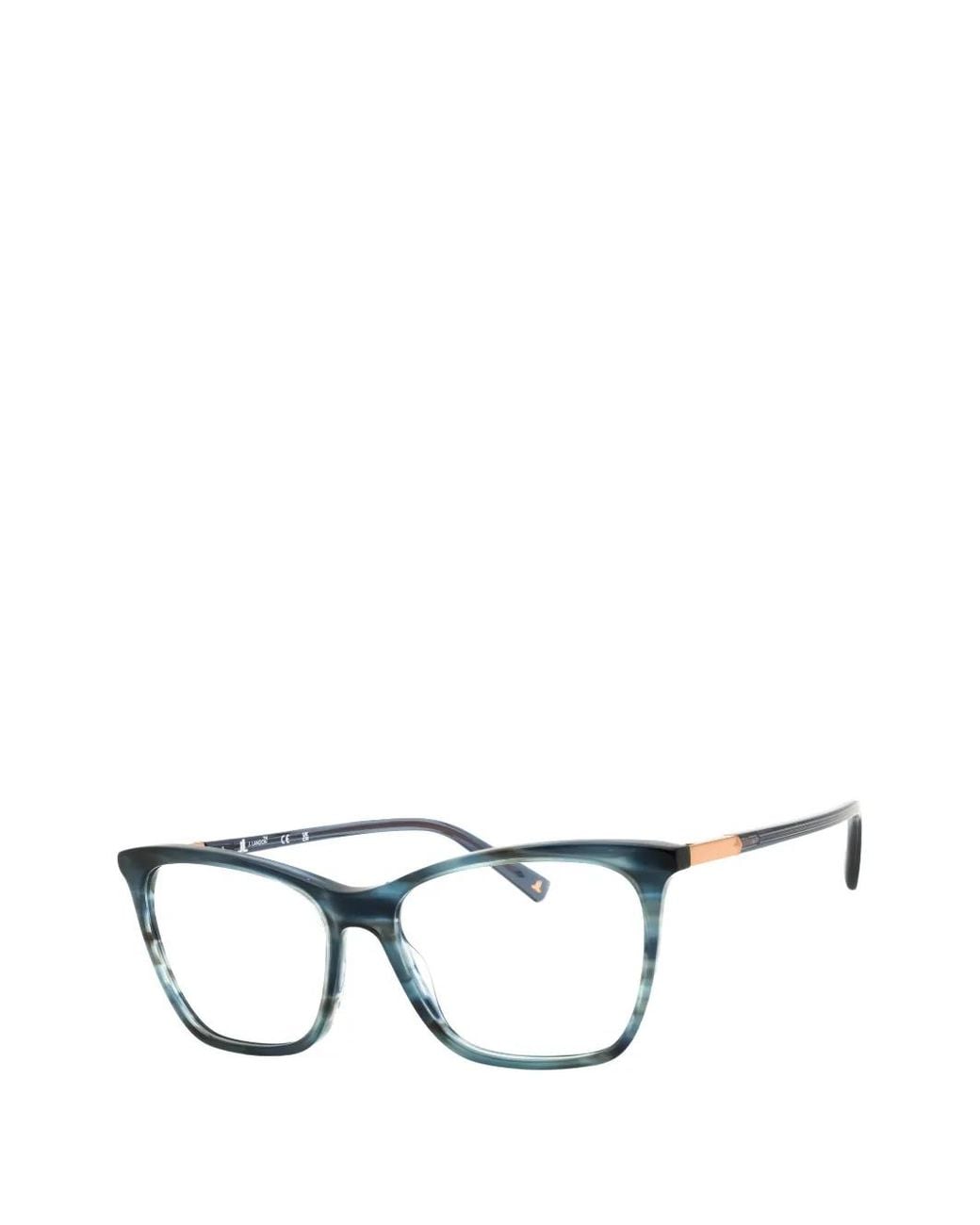 J. LANDON Black Rectangle-Frame Glasses
