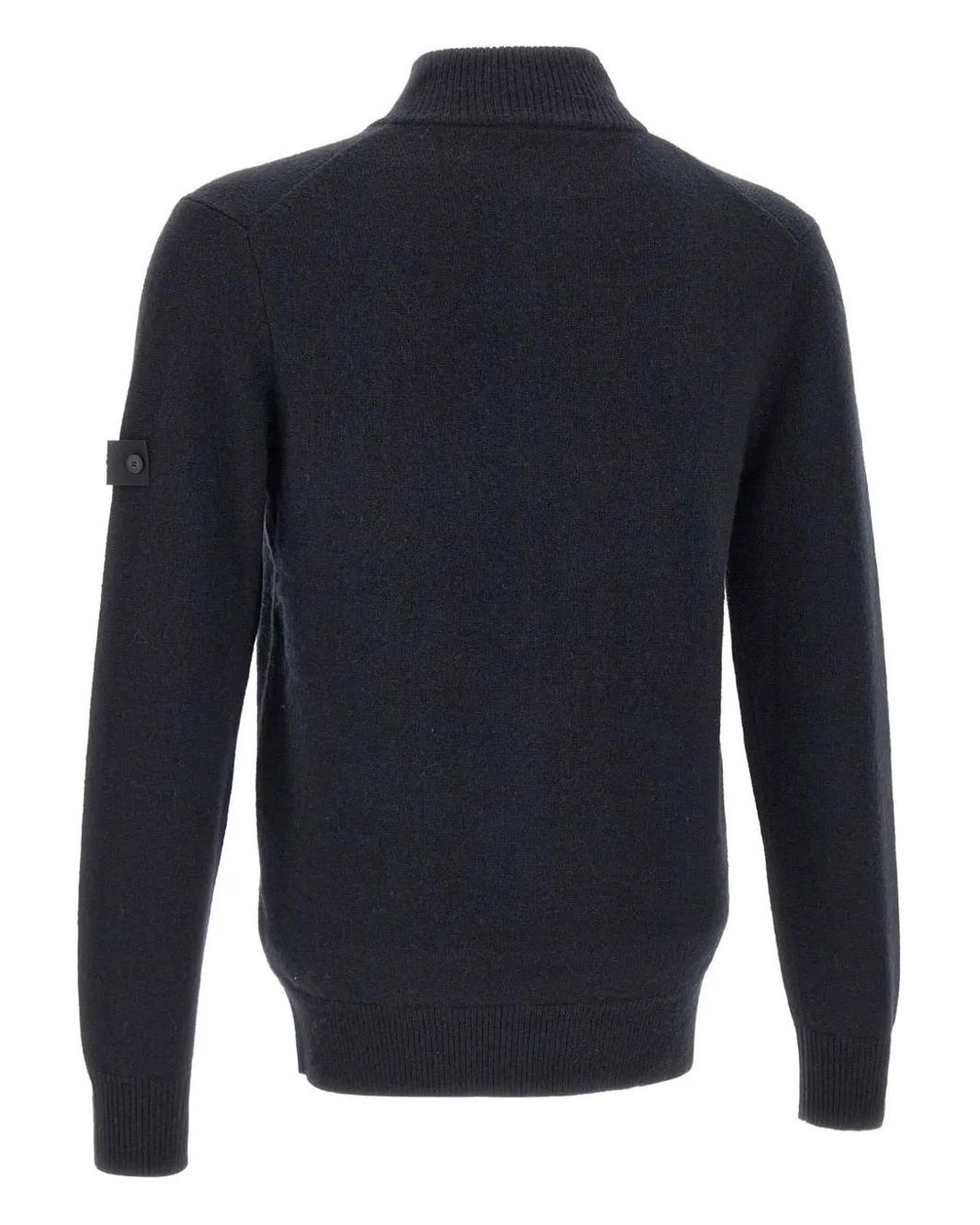 Peuterey Blue Half-Zip Ribbed Sweater for men