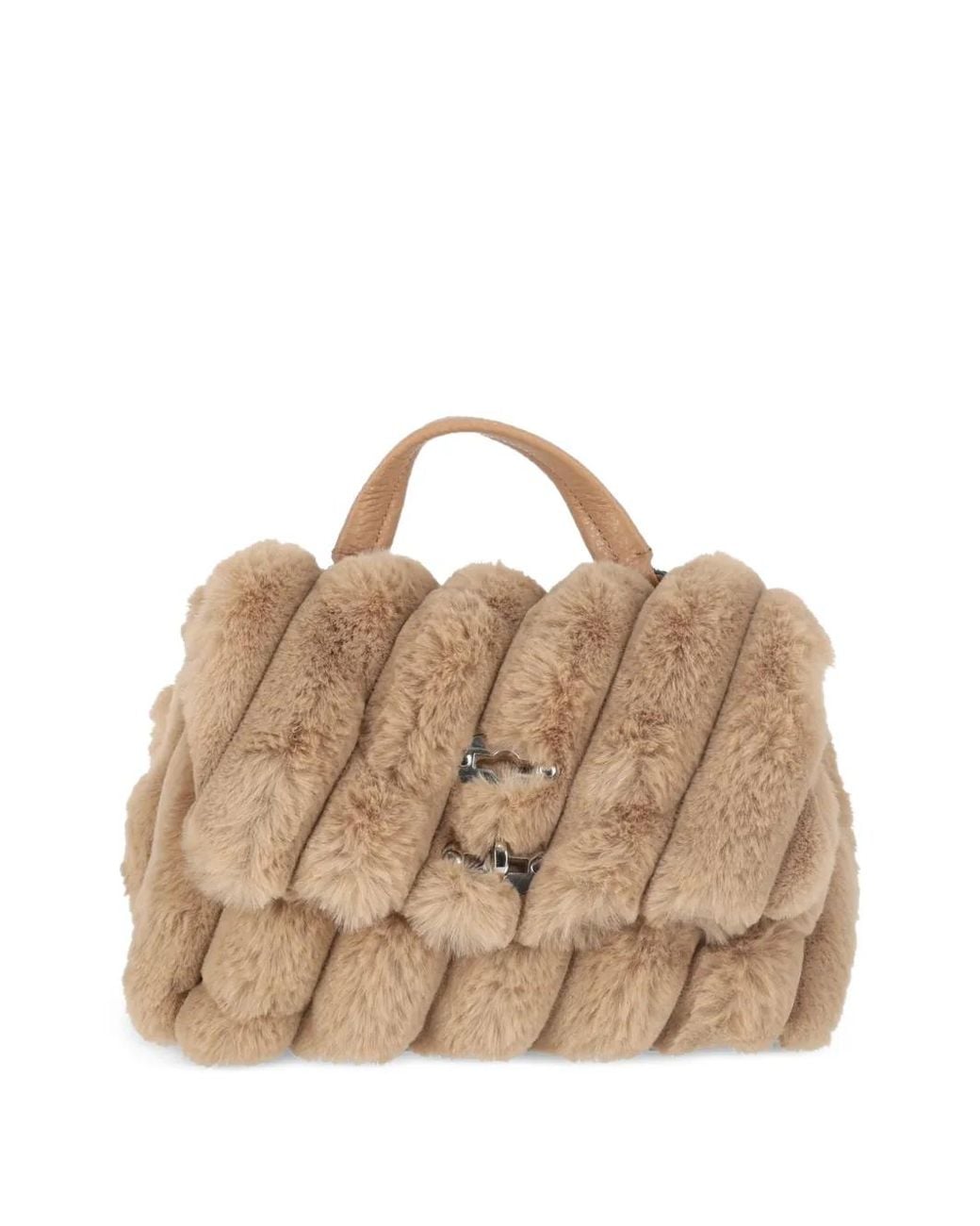 Zanellato Natural Postina Faux-Fur Shoulder Bag