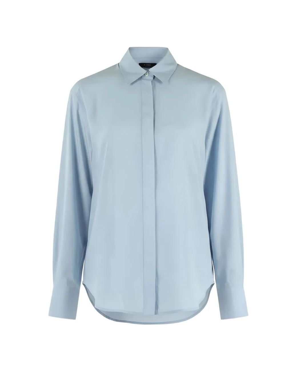 Pinko Blue Chemise À Design Froncé