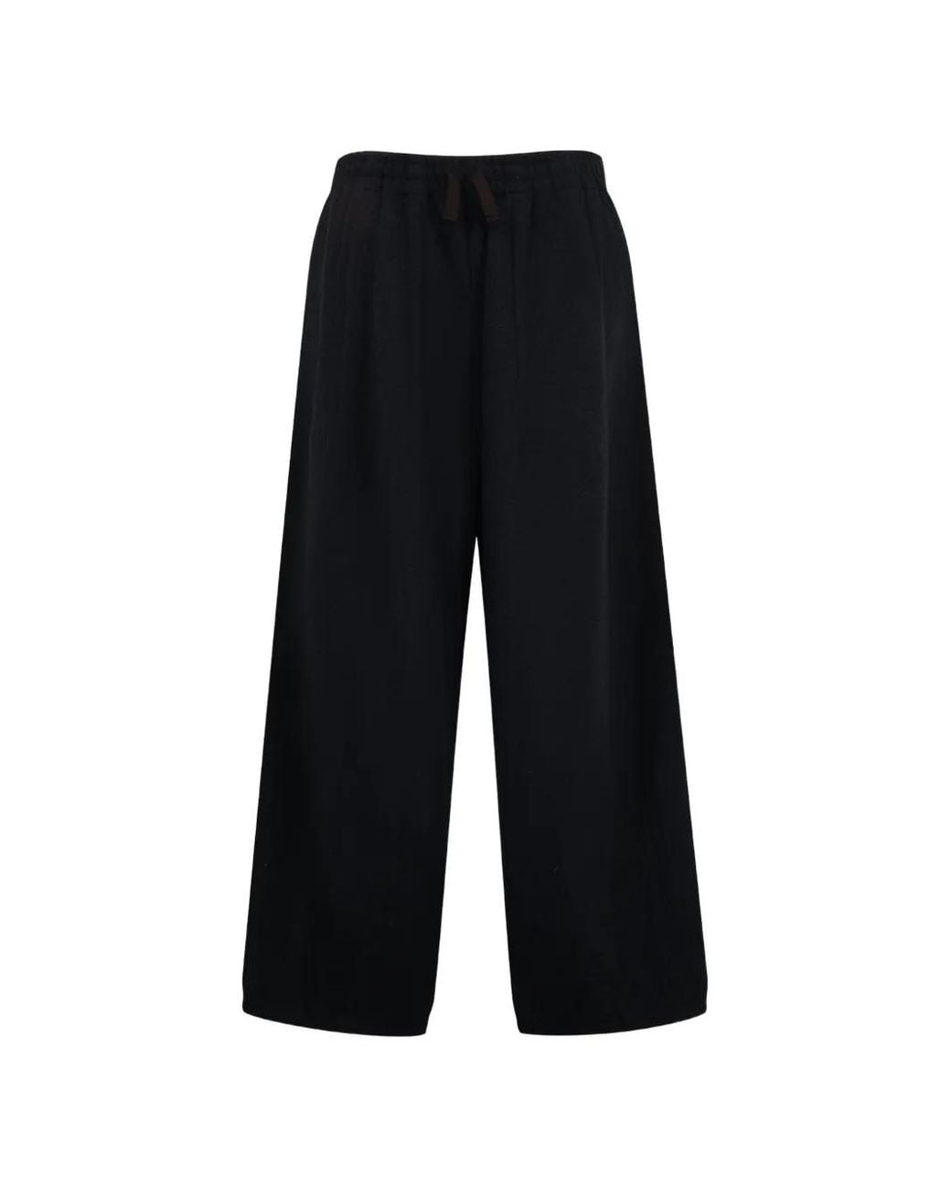 Needles Black H.D. Shrink Wool Trousers for men