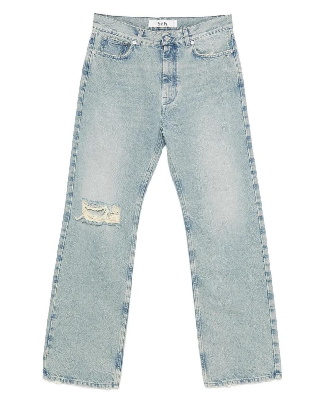 Séfr Blue Ripped Swirl Jeans for men