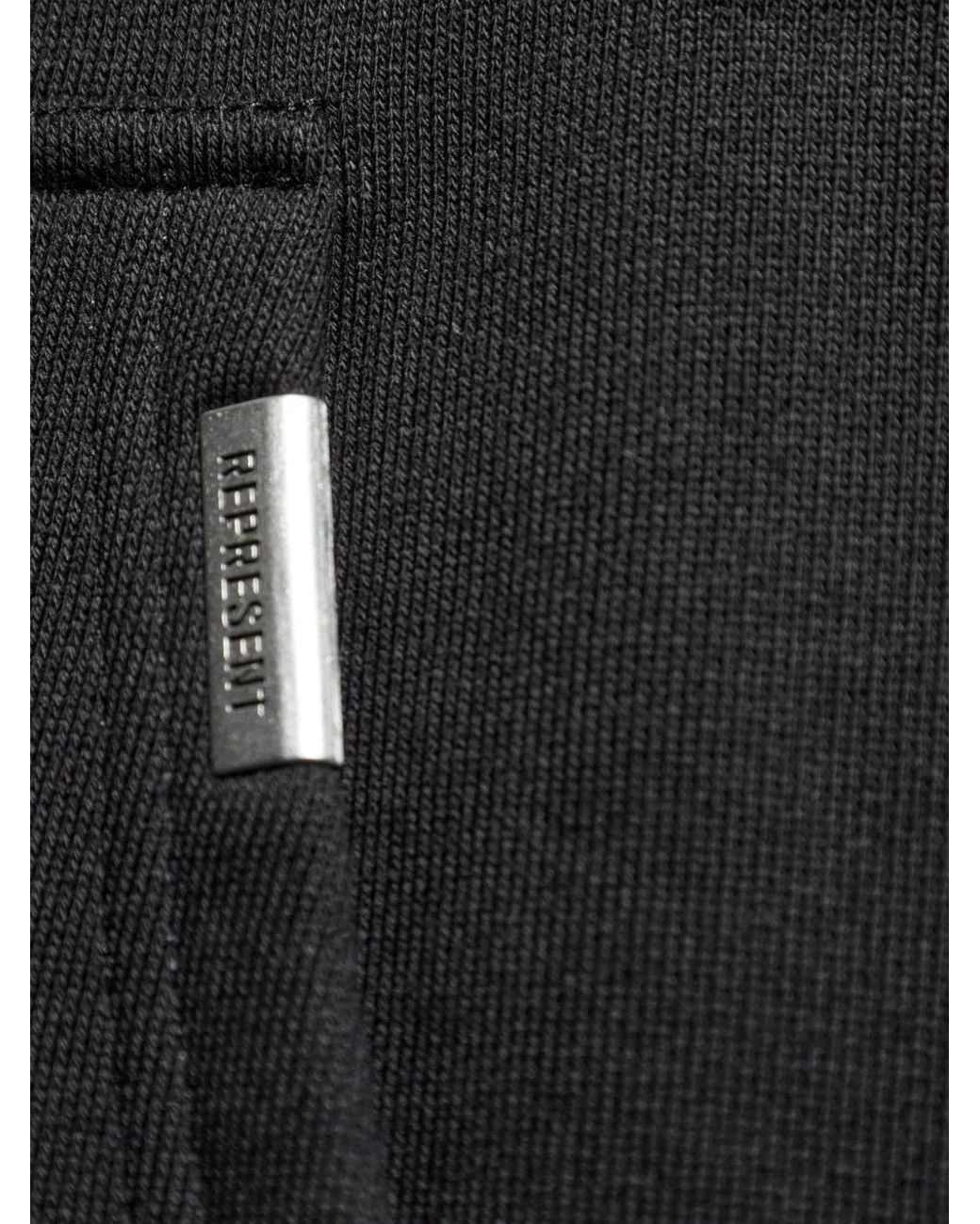Represent Black "Initial Boxy Oversized" Hoodie for men