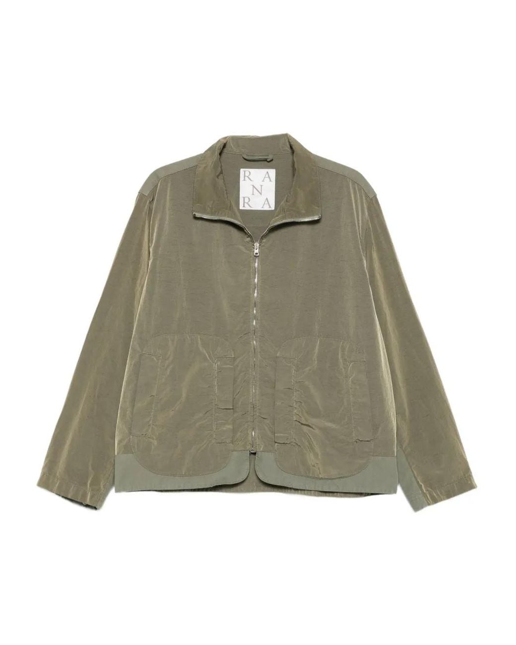 RANRA Green Zip-Front Patch-Pocket Jacket for men