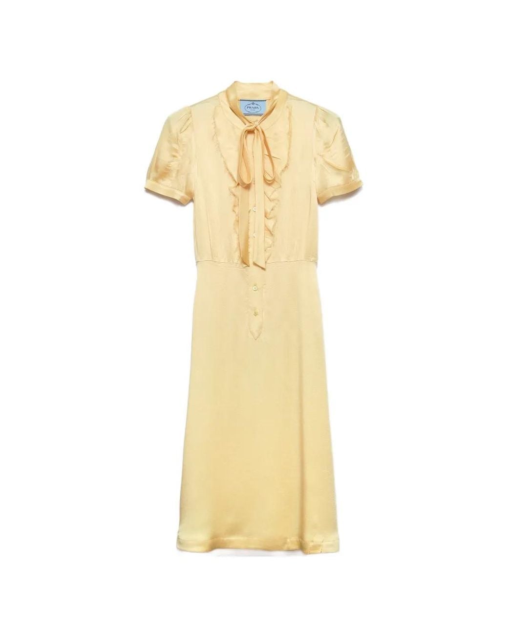 Prada Metallic Satin Crepe Dress