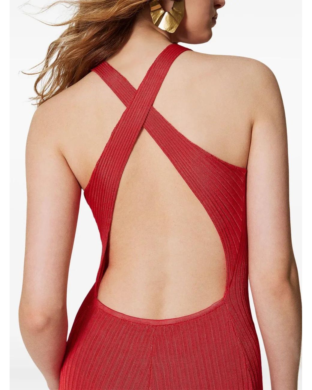 Twinset Red Knitted Dress