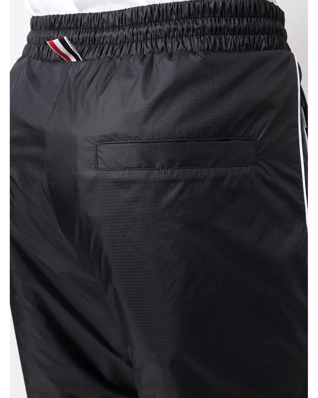Thom Browne Blue Logo Patch Track Pants for men