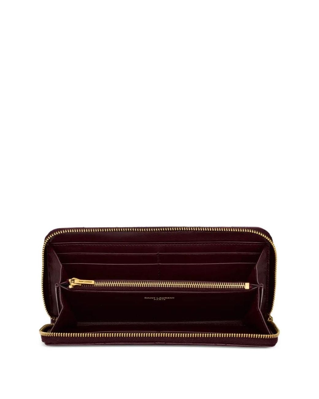 Saint Laurent Purple Cassandre Bijou Zip Wallet